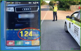 Iresponsabilitate totală: Un șofer de 19 ani, prins la radar cu 124 km/h